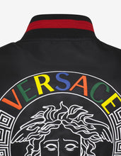 Load image into Gallery viewer, Black Embroidered Medusa Bomber Jacket
