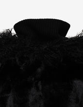 Load image into Gallery viewer, Black LGBTQ Flag Zip Up Turtleneck Sweater -
