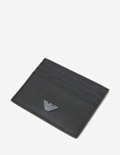 Load image into Gallery viewer, Black &amp; Blue Leather Card Holder
