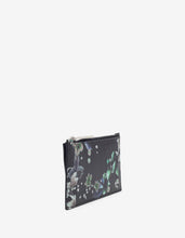 Load image into Gallery viewer, Black Floral Print Long Card Holder -
