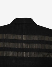 Load image into Gallery viewer, Black Glitter Stripe Wool-Blend Blazer
