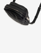 Load image into Gallery viewer, Black Leather Brad Pouch -
