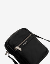 Load image into Gallery viewer, Black Leather Brad Pouch -
