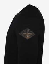 Load image into Gallery viewer, Black Logo Patch Cashmere Sweater
