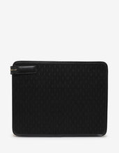 Load image into Gallery viewer, Black Monogram Suede Leather Document Holder
