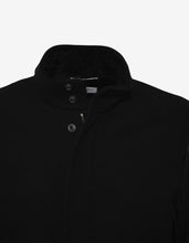 Load image into Gallery viewer, Black Teddy Jacket with Leather Sleeves

