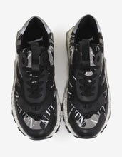 Load image into Gallery viewer, Black VLTN Camo Bounce Trainers with Attachment

