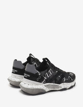 Load image into Gallery viewer, Black VLTN Camo Bounce Trainers with Attachment
