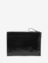Load image into Gallery viewer, Black VLTN Gloss Canvas Clutch
