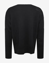 Load image into Gallery viewer, Black Wool Sweater with Contrast Patches
