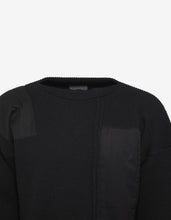 Load image into Gallery viewer, Black Wool Sweater with Contrast Patches
